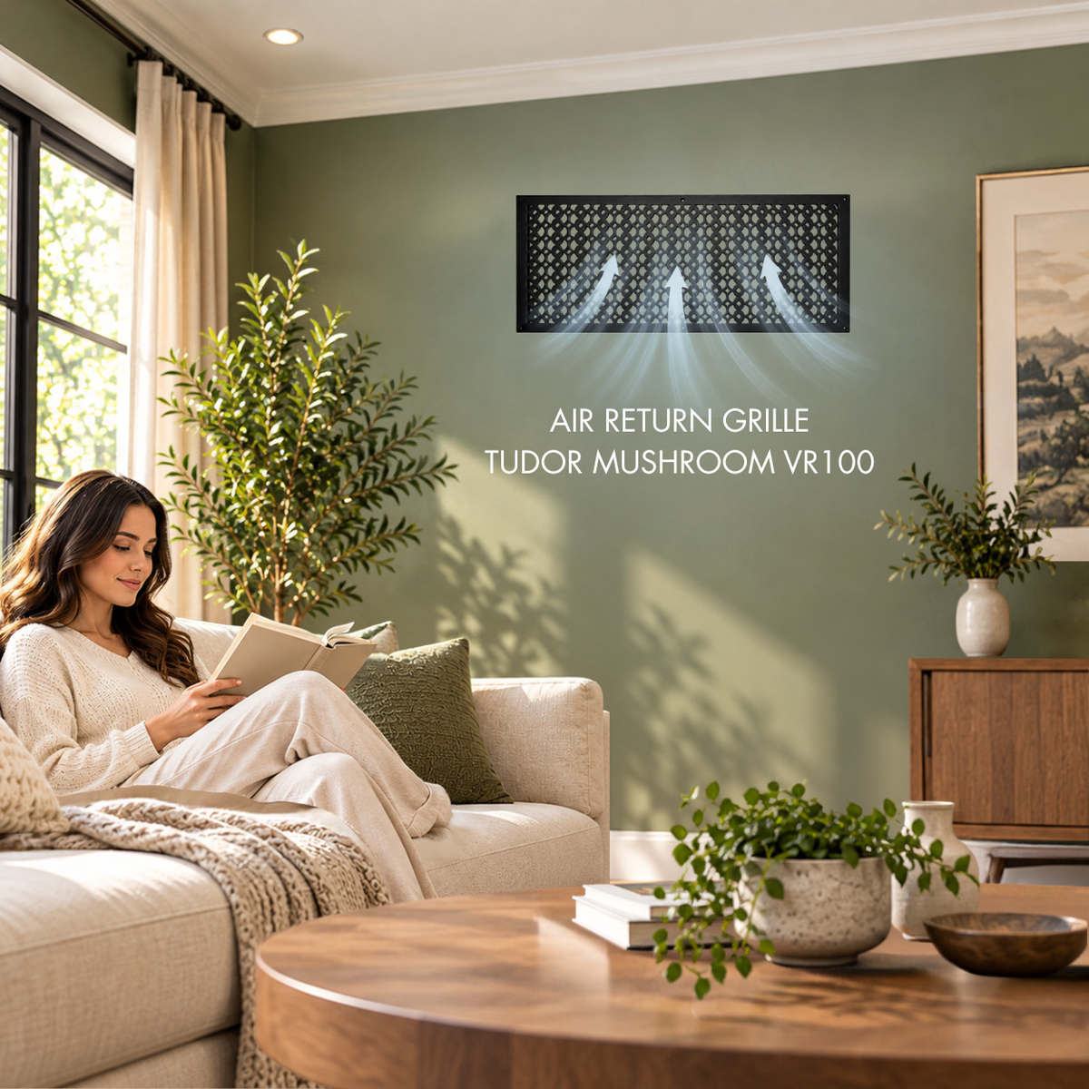 12" x 30" Air Return Grille Cast Aluminum | VR100 Tudor Mushroom Design Vent Cover | Wall, Ceiling & Floor | HVAC Register