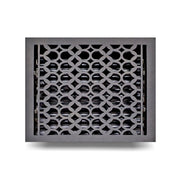 Floor Vent Cover / Register Size: 13” x 13” VR100 with Damper top faceplate outer size 14-1/2″ x 15-1/4″, thickness 5 mm, decorative handcrafted high-quality metal – cast aluminum powder coated Re-paintable for floors, walls, and ceilings