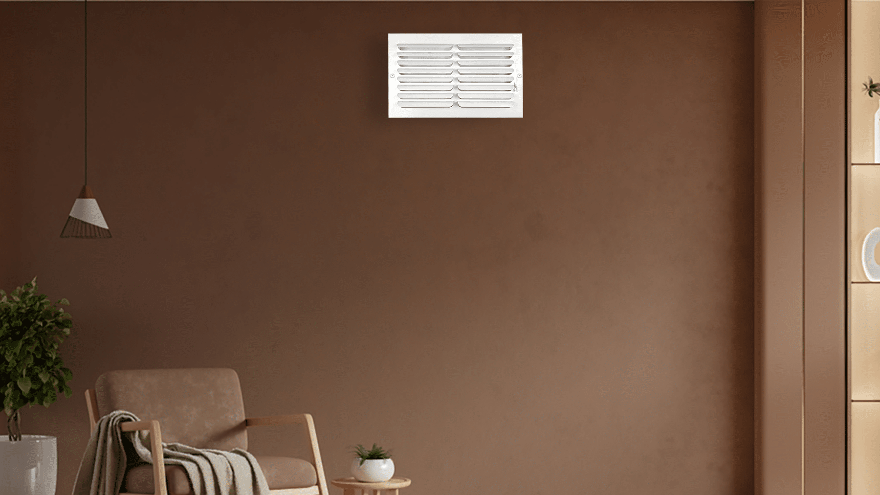 ceiling and sidewall grille white 14"x8" steel 1cb curved blade one way register