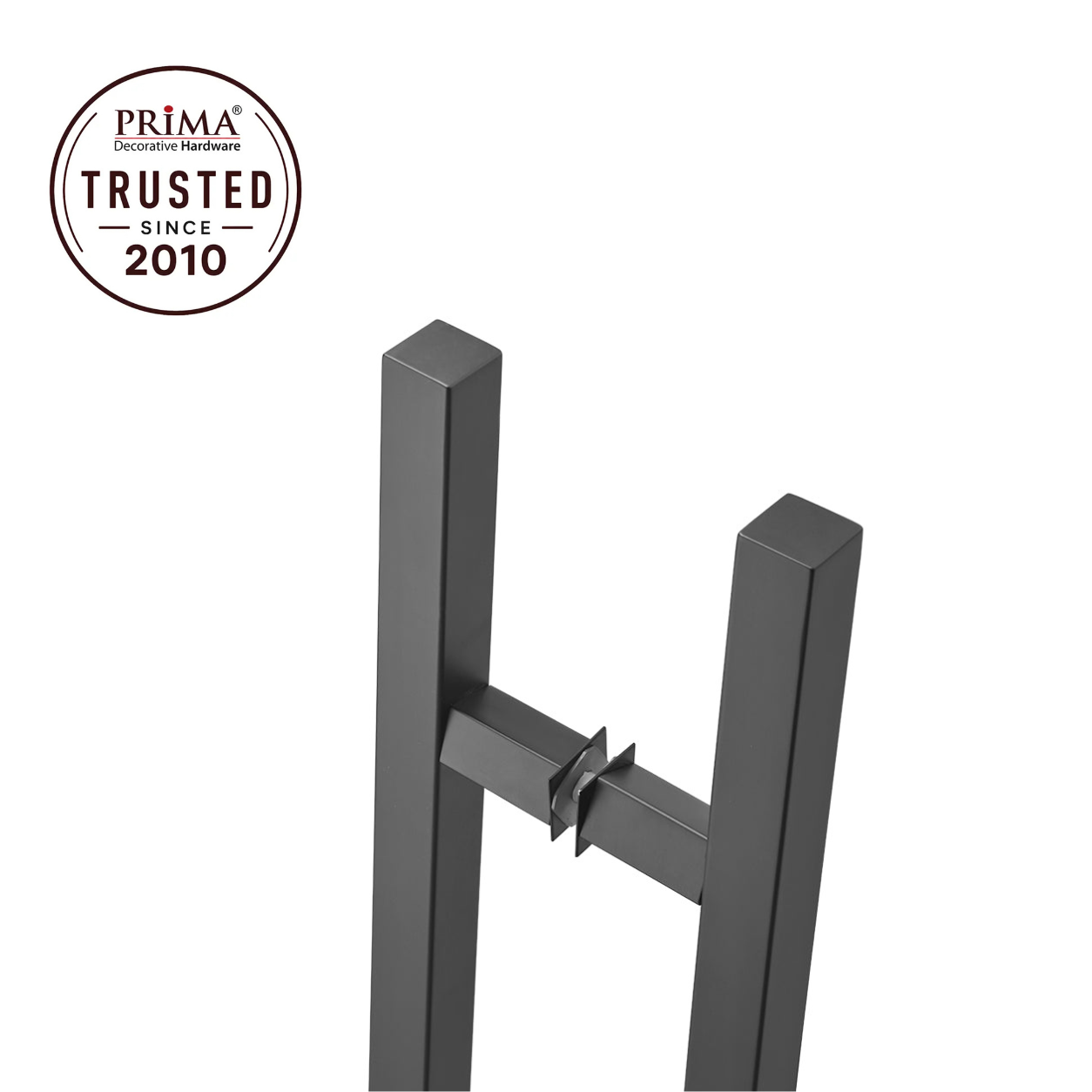 36" Back-to-Back Entry Door Pull Handle | Square H Type Ladder Style | 304 Stainless Steel Front Door Push Pull Handle | for Residential & Commercial use - Black