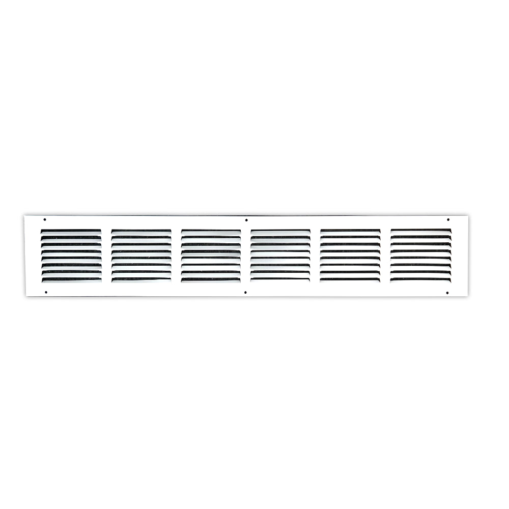 30" x 4" Air Return Grille | White Steel HVAC Vent Cover for Sidewall & Ceiling | 1RA