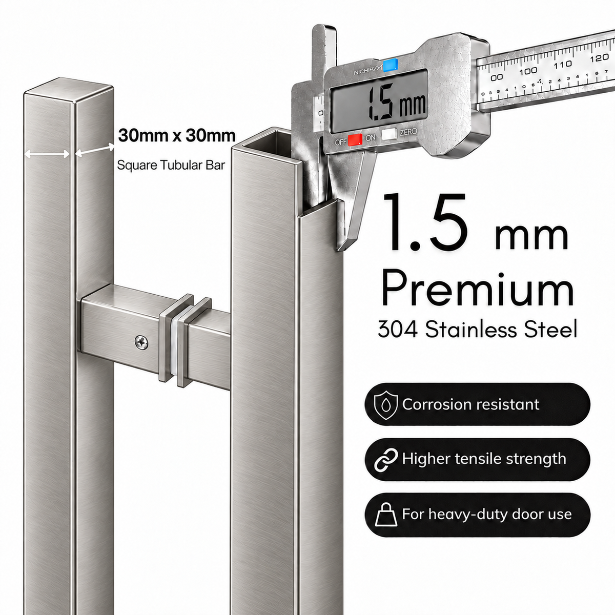 Square tubular premium stainless measurement