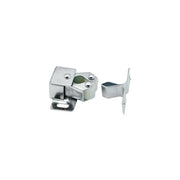 The Taymor Industries metal roller catch features steel construction, a mounting plate, matching strike plate, and spring-loaded roller. Includes screw holes for easy installation and mounting screws—perfect for cabinet or closet doors.