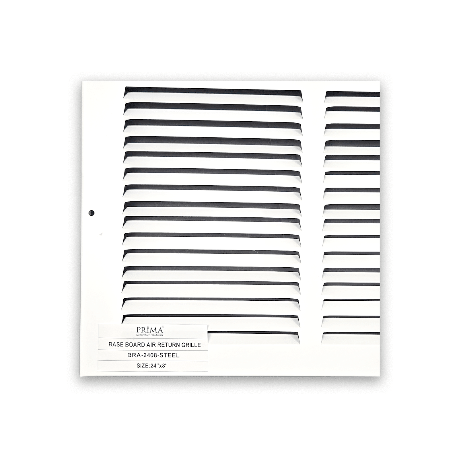 Grille de retour d'air pour plinthe BRA 24"x8"