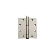 Taymor Industries full mortise hinge features six screw holes per rectangular plate for use with machine or wood screws. Shown flat on a white background and meets ANSI/BHMA A156.1 standards.