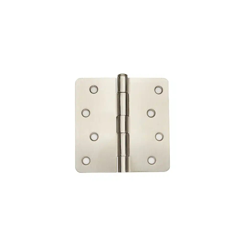 This Taymor Industries brushed metal door hinge features six screw holes per rectangular plate—ideal for hinge screws. Shown on a white background, it’s available with fast Canada shipping.