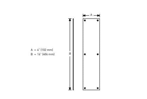 Taymor Commercial Push Plate