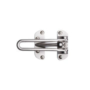 Taymor Industries solid metal door security latch with swinging bar and four screws, easy to install; shown from above on a white background.