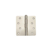 A Taymor Industries silver metal door hinge with six screw holes on each rectangular plate, displayed open on a white background. Ideal for 3/4″ screws or hinge screws. Ships from Canada.