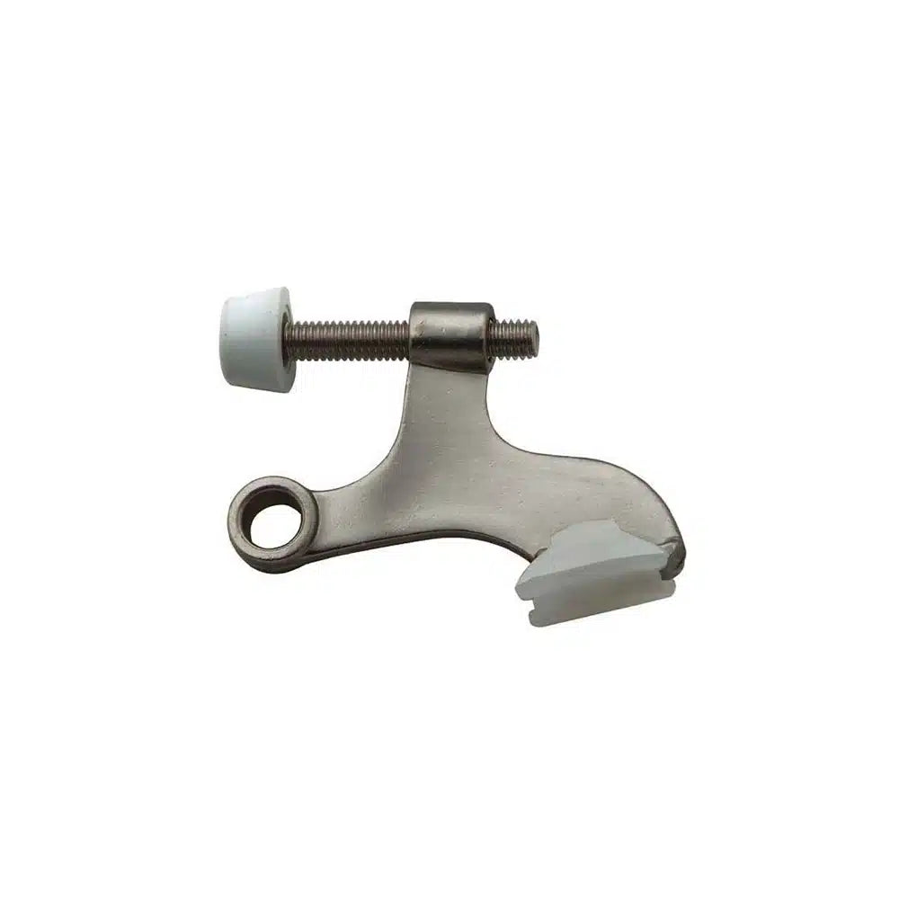 The Taymor Industries dental bite block features zinc die-cast metal construction, an adjustable screw, and white rubber padding on both ends for use during dental procedures.