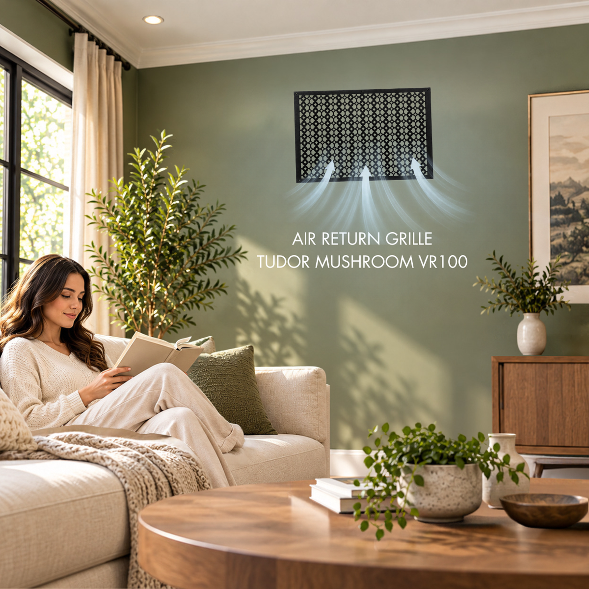 26" x 30" Air Return Grille Cast Aluminum | VR100 Tudor Mushroom Design Vent Cover | Wall, Ceiling & Floor | HVAC Register