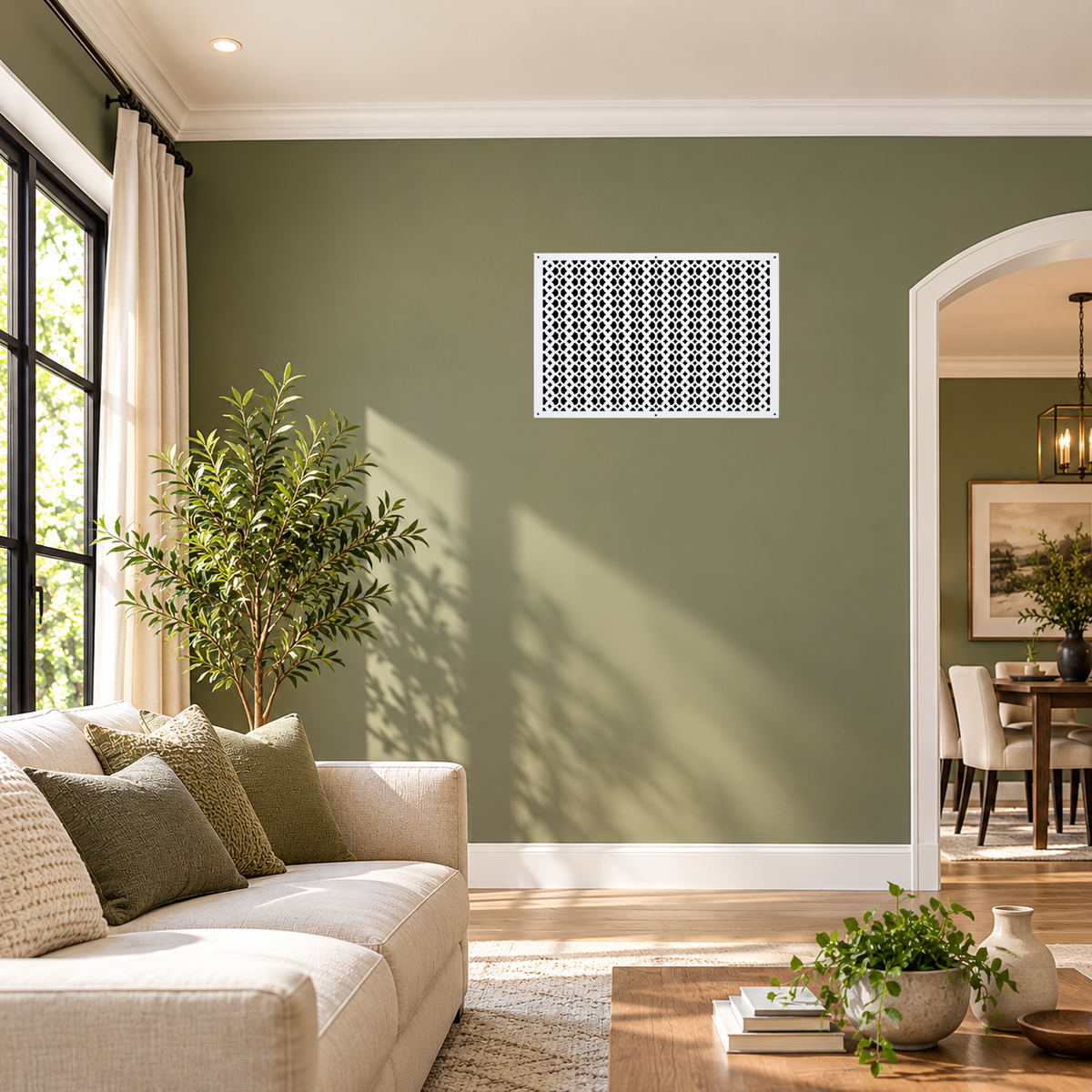26" x 30" Air Return Grille Cast Aluminum | VR100 Tudor Mushroom Design Vent Cover | Wall, Ceiling & Floor | HVAC Register