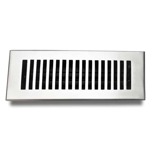 Floor Vent Cover / Register Size: 3” x 10” with Damper top faceplate outer size 12″x5″, thickness 5 mm, handcrafted high-quality metal – cast aluminum powder coated Re-paintable for floors, walls, and ceilings – Modern and Contemporary Design (VR 102)