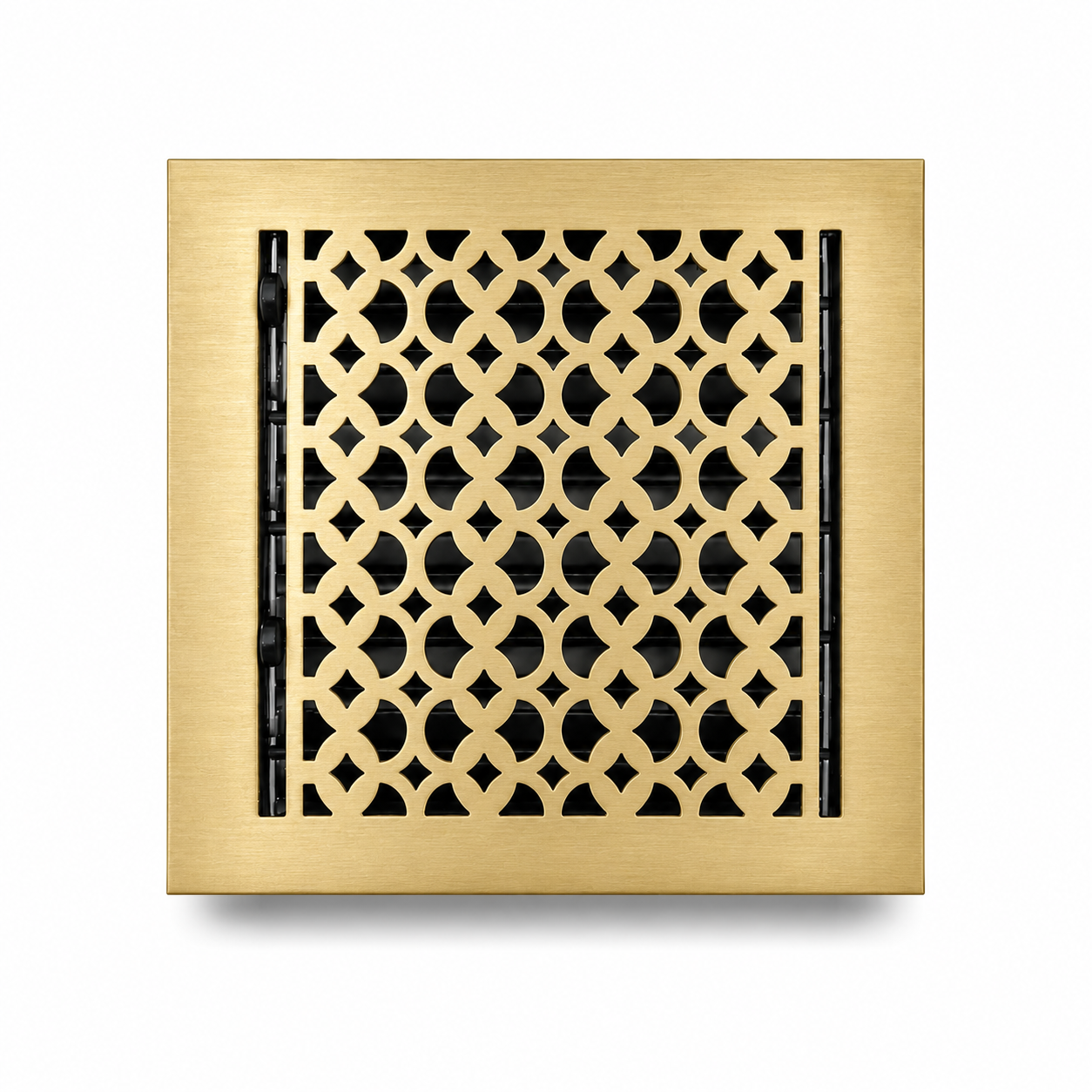 9" x 9" Floor Register Cast Aluminum with Damper, Tudor Mushroom Design Vent Cover VR100