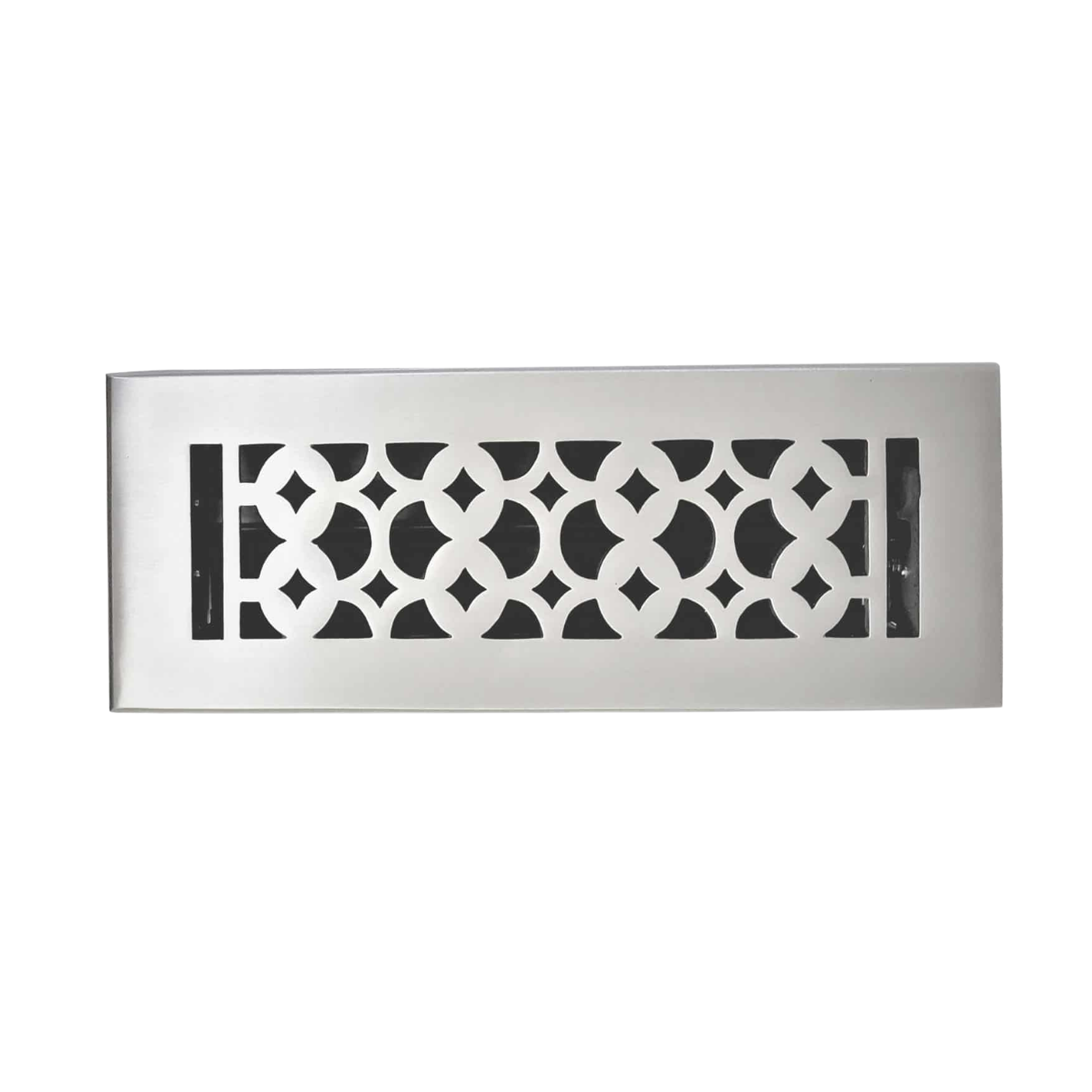Floor register satin nickel 