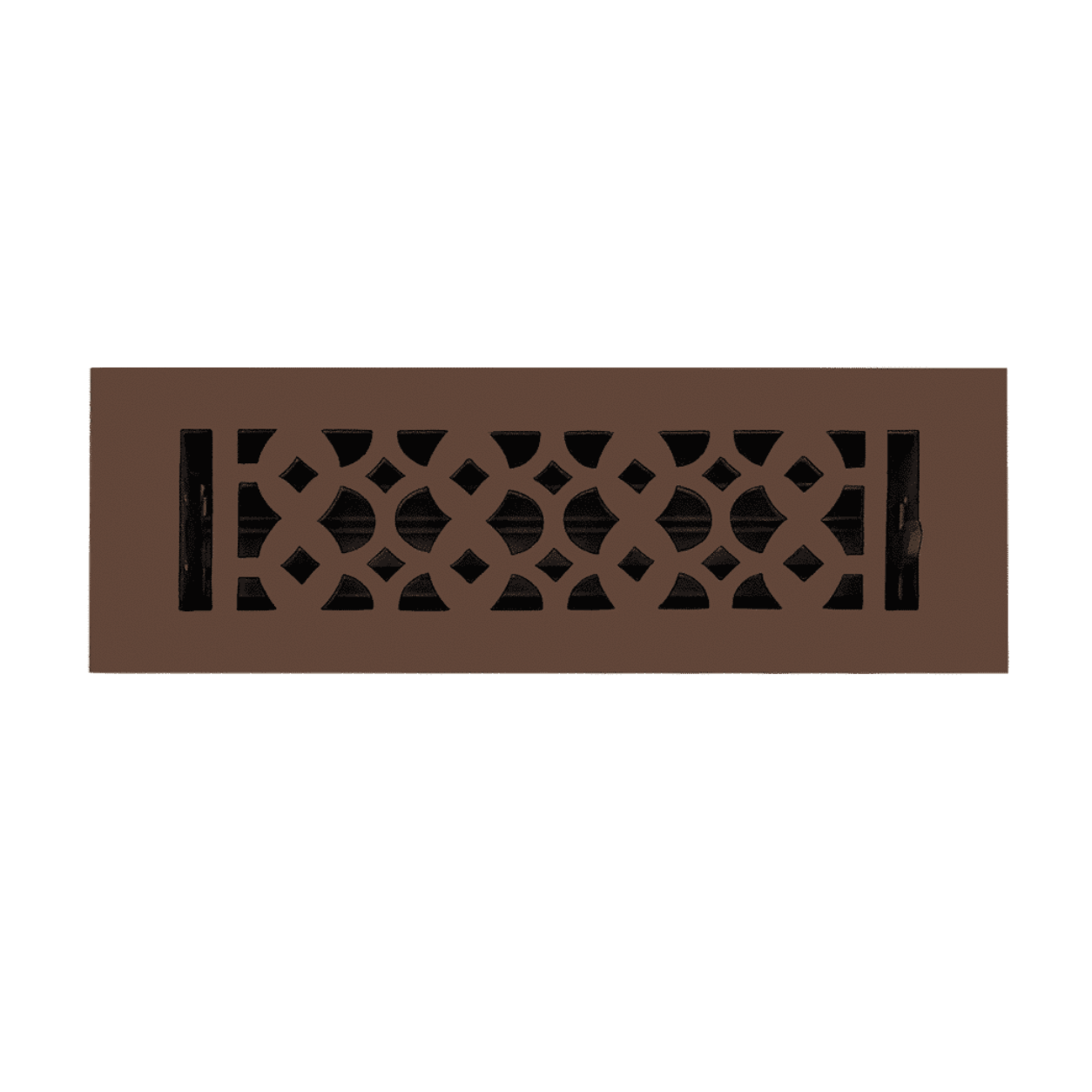 Brown color of floor register in a white background
