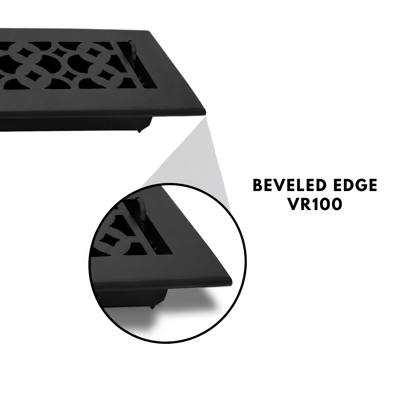 Floor register zoom In beveled edge