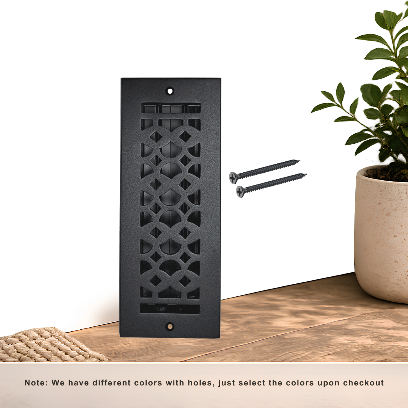 Floor register with holes in hero lifestyle