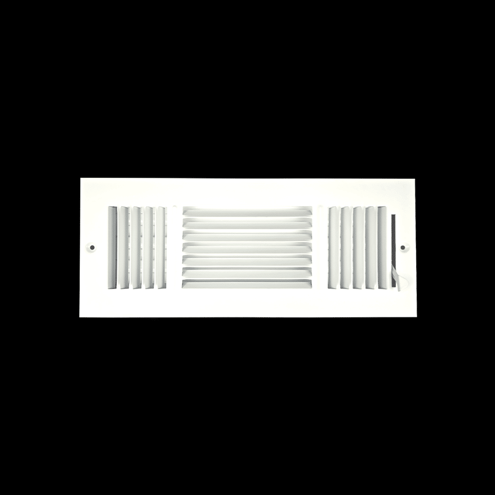 Three Way Side Wall/Celling Register 3SW 12"x4"