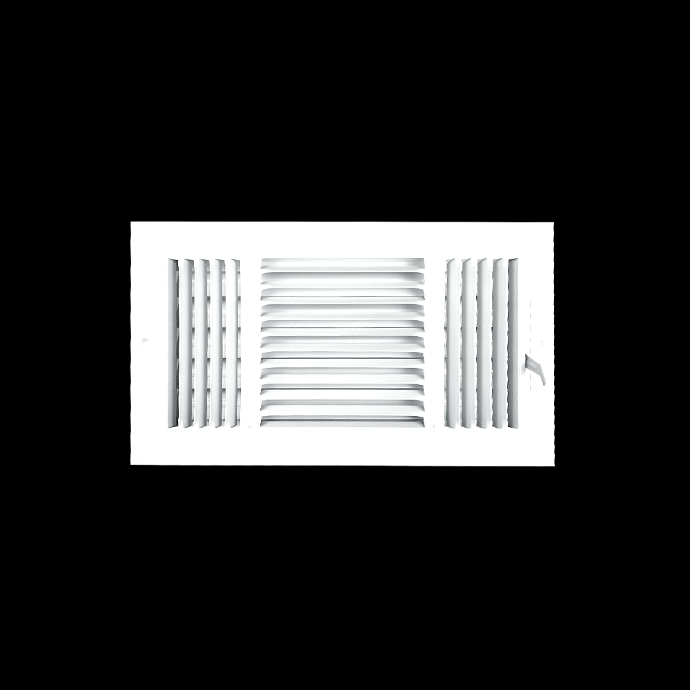 Three Way Side Wall/Celling Register 3SW 12"x6"