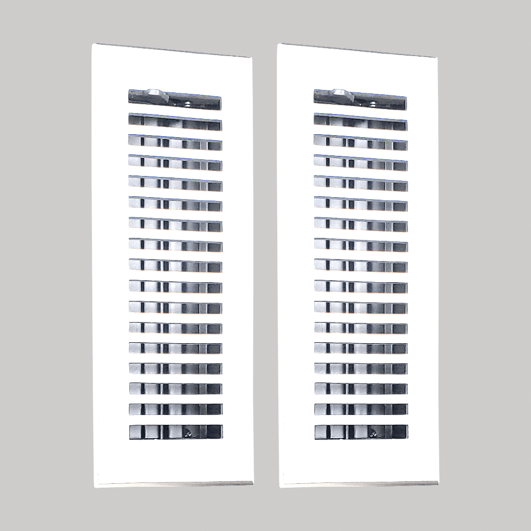 Registre de sol en aluminium moulé, dimensions 3" x 10" VR102, paquet de 2