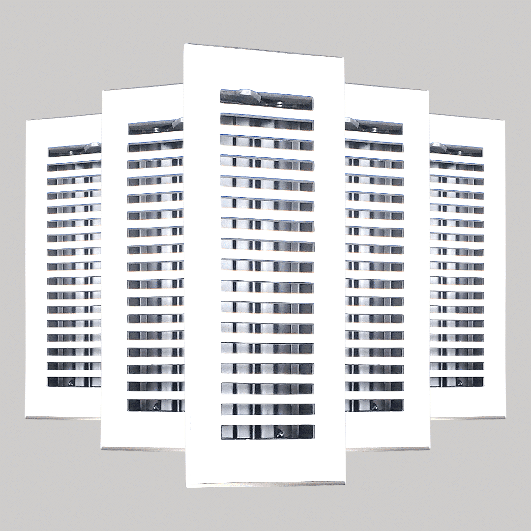 Registre de sol en aluminium moulé, dimensions 3" x 10" VR102, paquet de 5