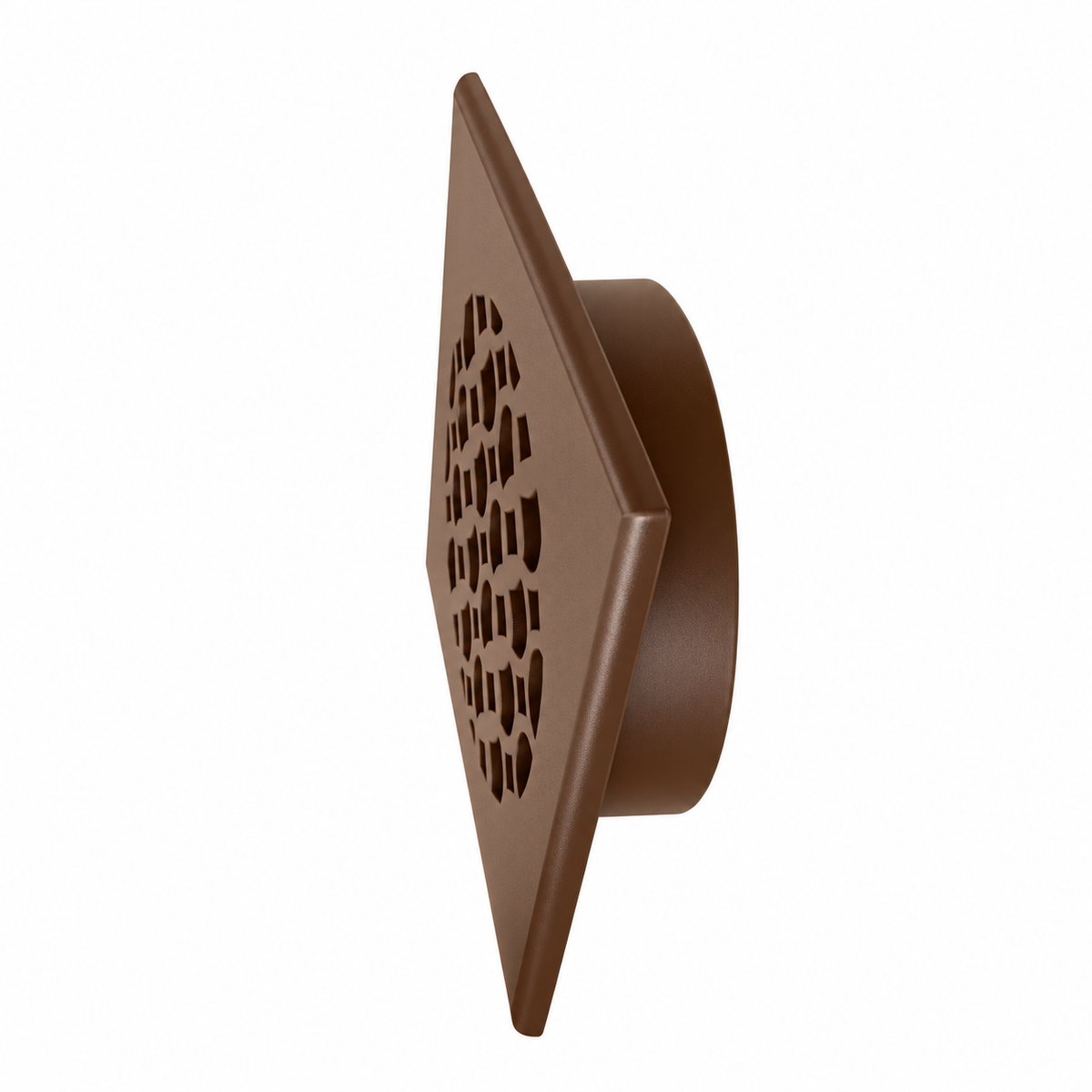 4.5″ Round Air Vent Grille with 6"x6″ Square Faceplate | Cast Aluminum | HVAC Duct Cover | VR 100