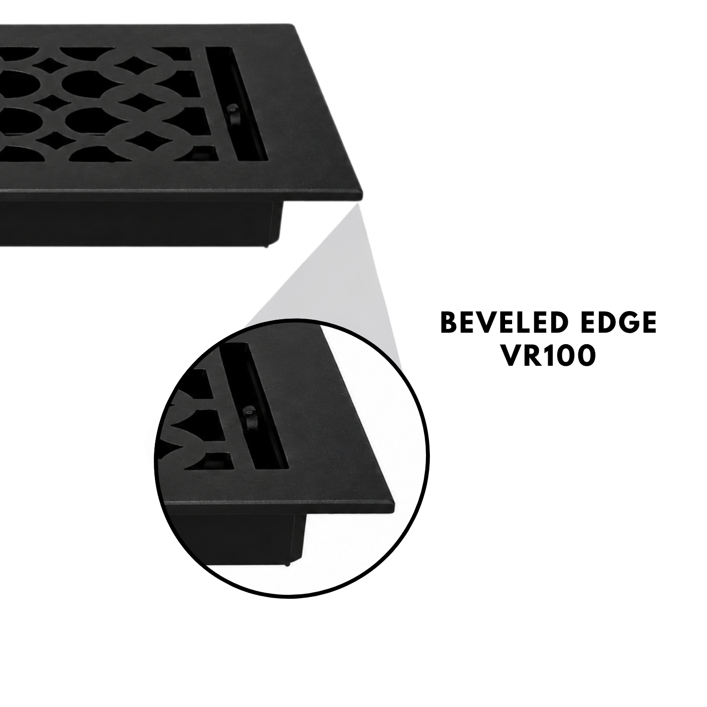 Floor register zoom In beveled edge
