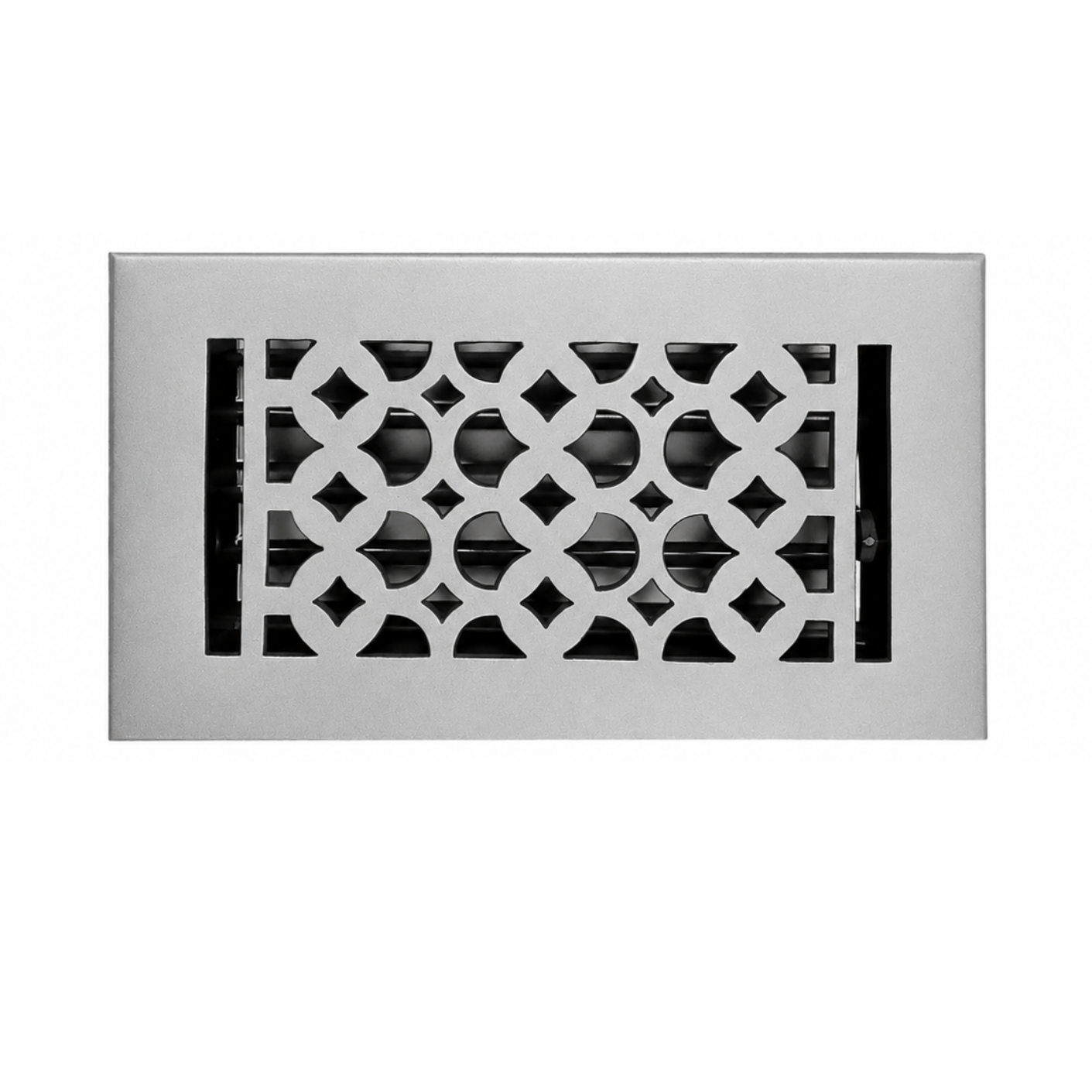 Floor register in satin nickel color