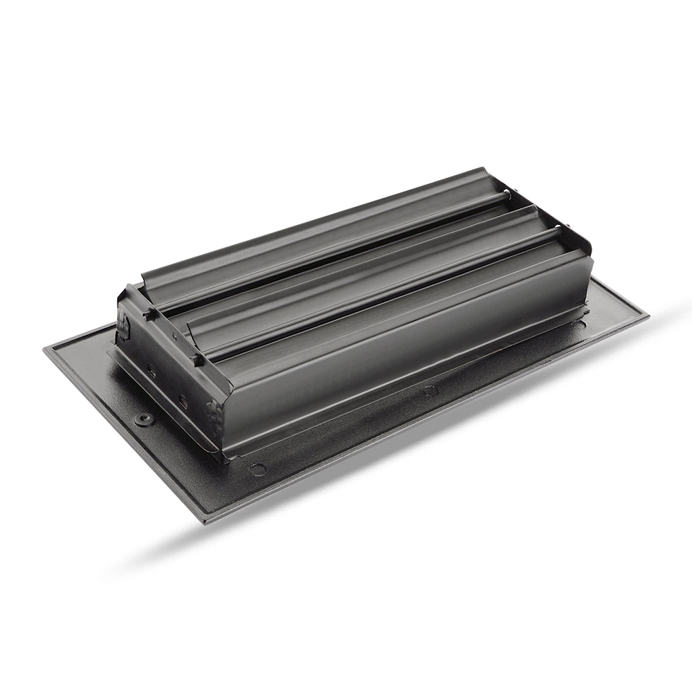 Floor Vent Cover / Register Size: 4” x 10” VR100 with Damper top faceplate outer size 6″ x 12″, thickness 5 mm, decorative high-quality metal – cast aluminum powder coated Re-paintable for floors, walls, and ceilings