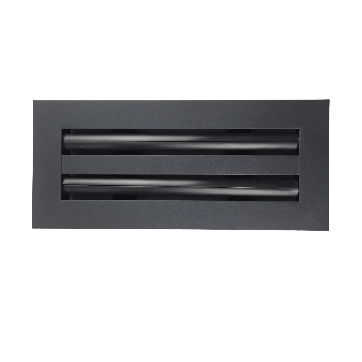 Black floor register with white background

