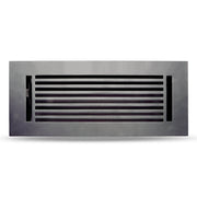 Floor Vent Cover / Register Size: 4” x 12” VR109 with Damper top faceplate outer size 6″ x 14”, thickness 5 mm, high-quality metal – cast aluminum powder coated Re-paintable for floors, walls, and ceilings