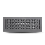 Floor Vent Cover / Register Size: 4” x 14” VR100 with Damper top faceplate outer size 5-1/2″ x 15-1/2″, thickness 5 mm, decorative handcrafted high-quality metal – cast aluminum powder coated Re-paintable for floors, walls, and ceilings