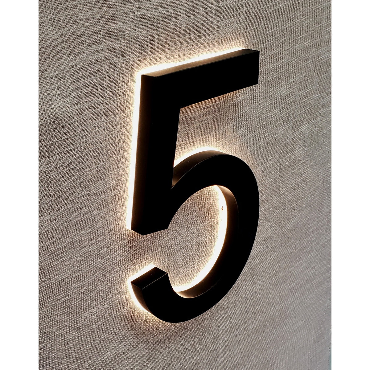 Numéros de maison modernes rétroéclairés à LED de 8 pouces, Prima 0 à 9