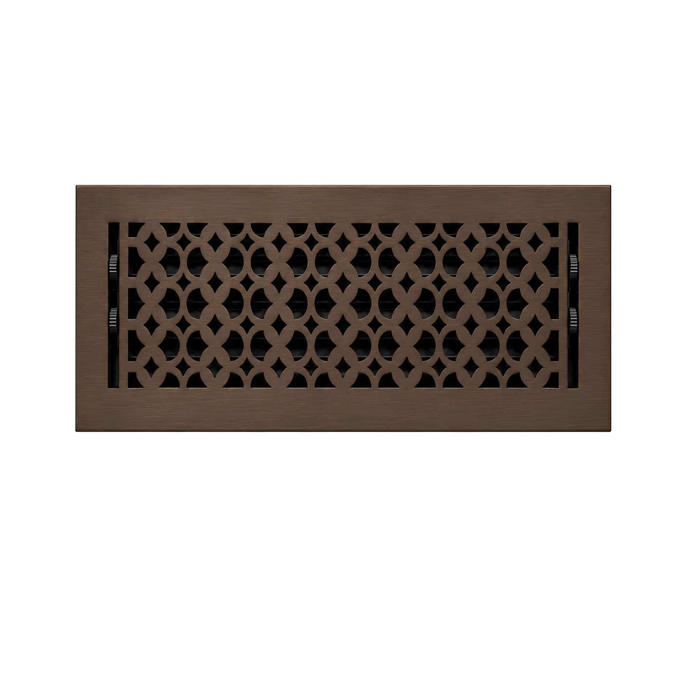 Floor register brown color in a white background
