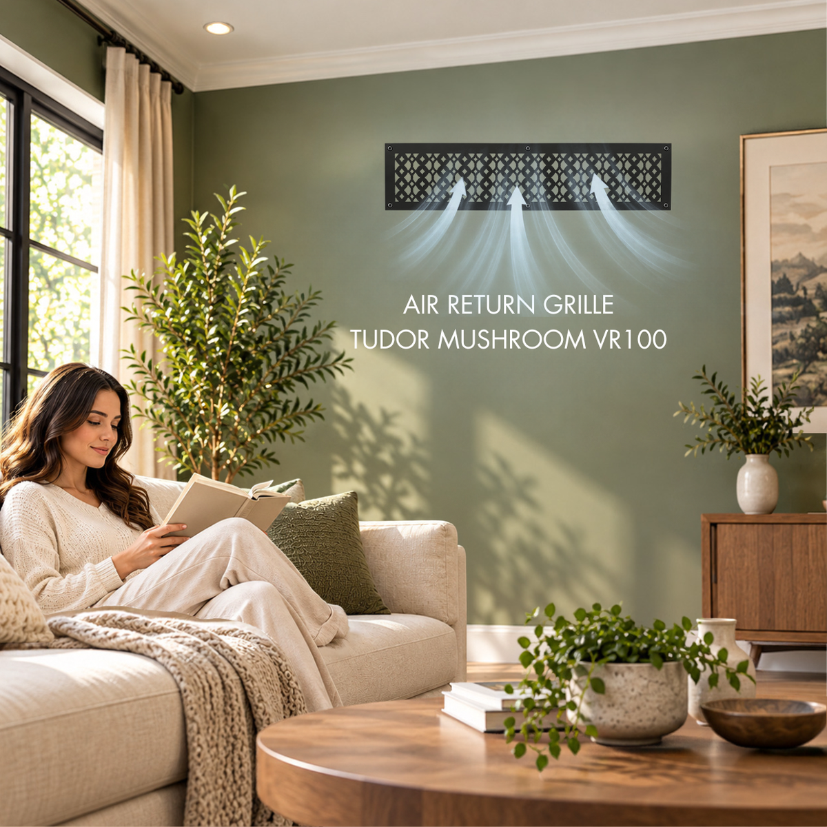 6" x 30" Air Return Grille Cast Aluminum | VR100 Tudor Mushroom Design Vent Cover | Wall, Ceiling & Floor | HVAC Register