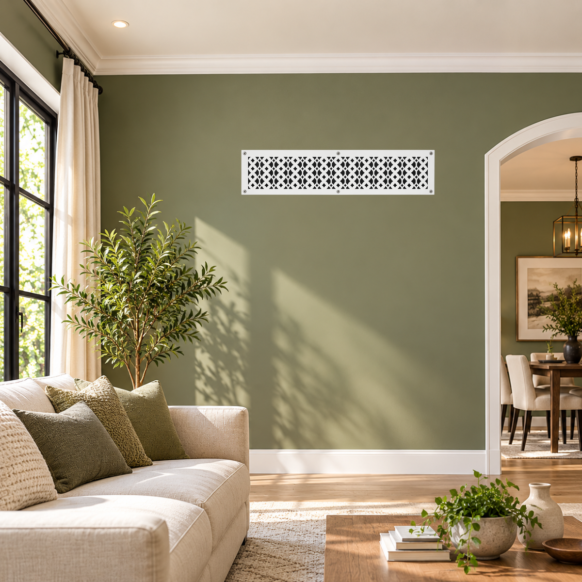 6" x 30" Air Return Grille Cast Aluminum | VR100 Tudor Mushroom Design Vent Cover | Wall, Ceiling & Floor | HVAC Register