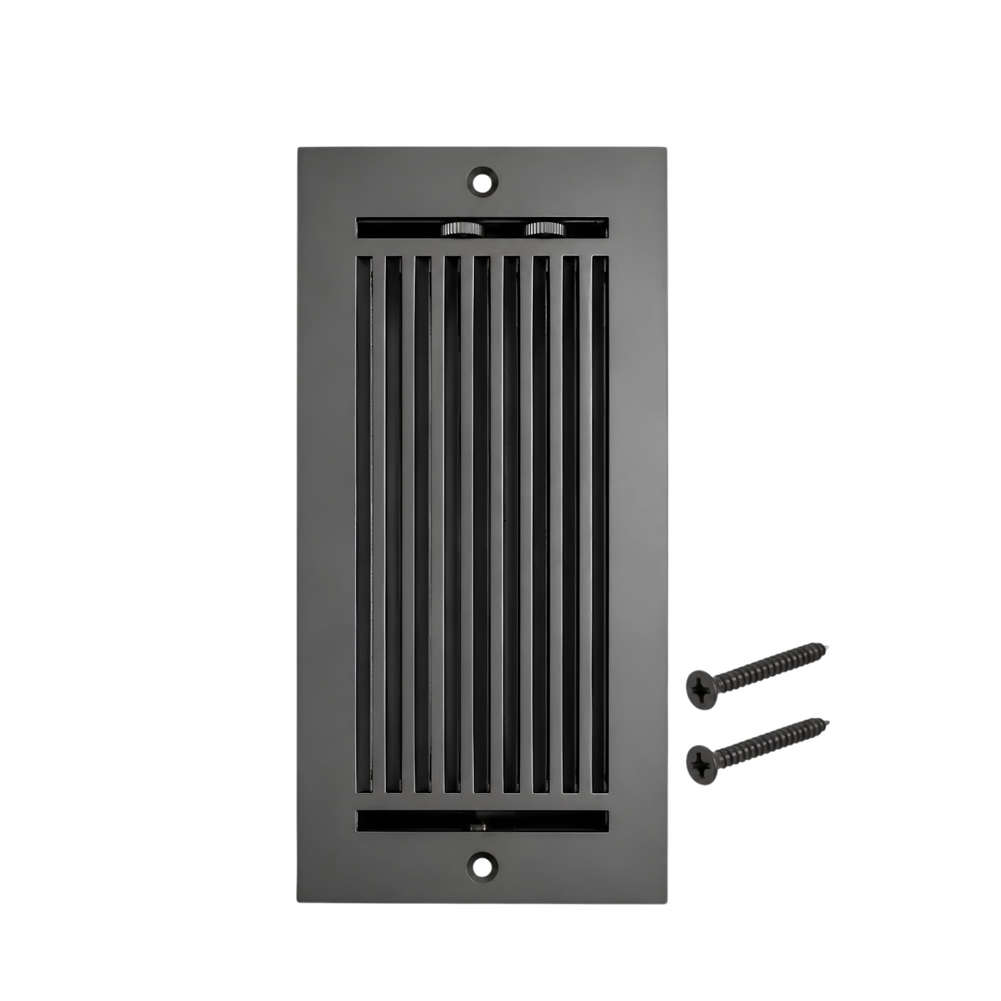 Floor register with holes and screws