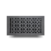 Floor Vent Cover / Register Size: 6” x 12” VR100 with Damper top faceplate outer size 7-1/4″ x 14″, thickness 5 mm, decorative handcrafted high-quality metal – cast aluminum powder coated Re-paintable for floors, walls, and ceilings