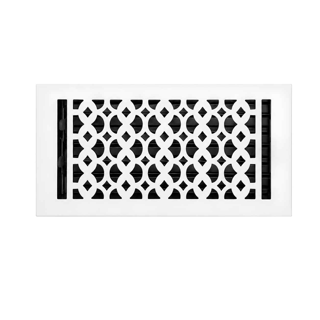Cast Iron Floor Register 6" x 12” with Damper, Tudor Mushroom Design Vent Cover VR100