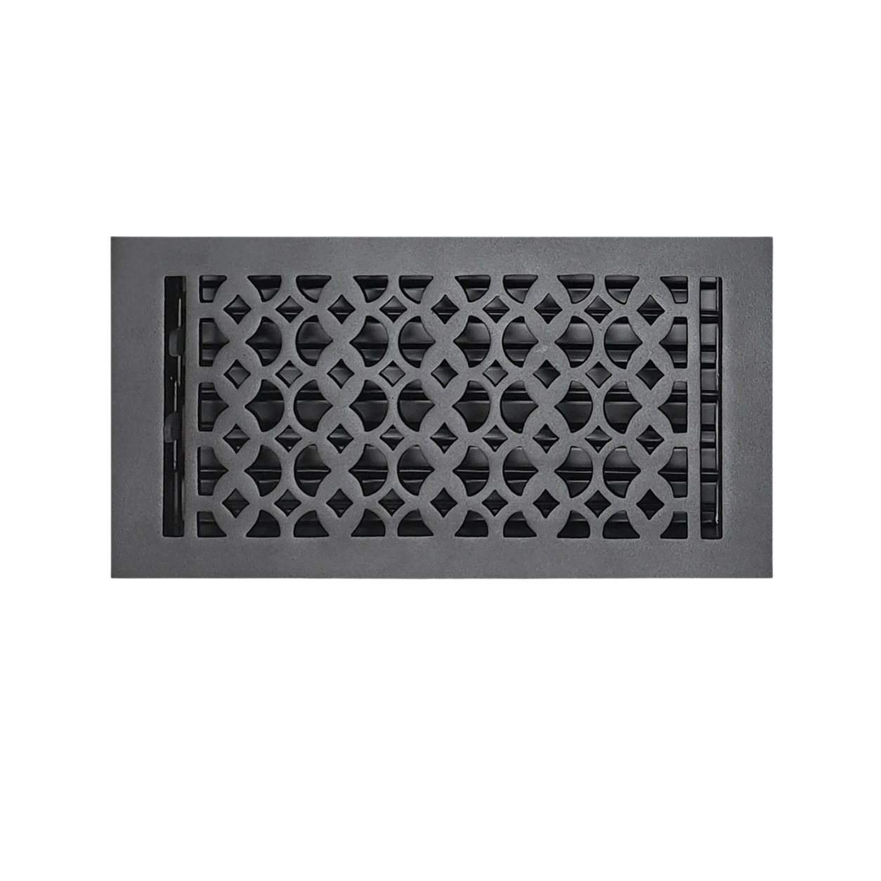 Cast Iron Floor Register 6" x 12” with Damper, Tudor Mushroom Design Vent Cover VR100
