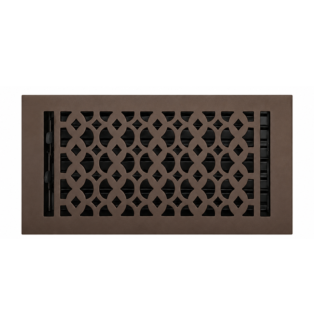 Brown color of floor register in a white background
