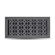 Floor Vent Cover / Register Size: 6” x 16” VR100 with Damper top faceplate outer size 7-3/4″ x 16-1/4″, thickness 5 mm, decorative handcrafted high-quality metal – cast aluminum powder coated Re-paintable for floors, walls, and ceilings