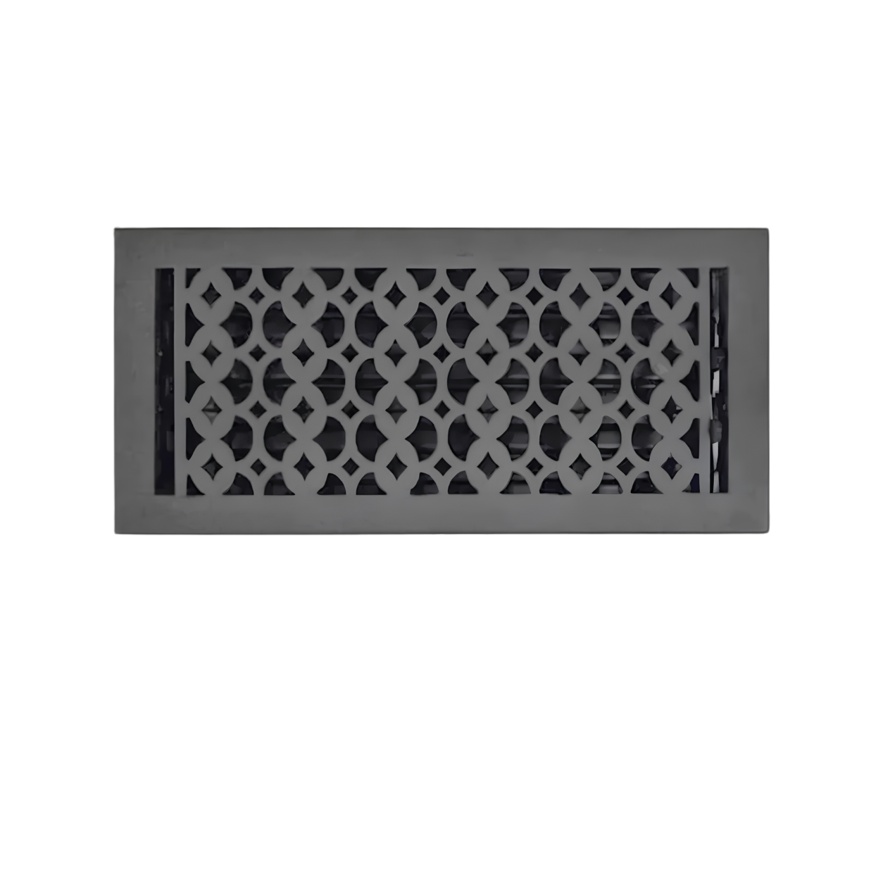 Cast Iron Floor Register 6" x 16” with Damper, Tudor Mushroom Design Vent Cover VR100