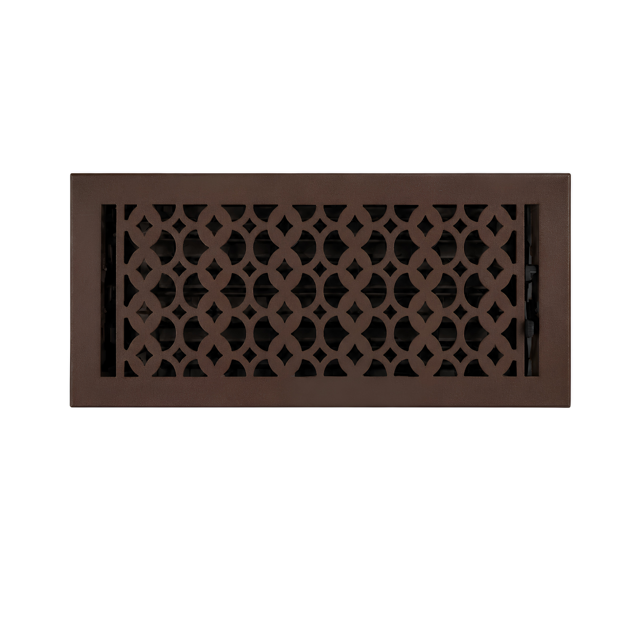 Cast Iron Floor Register 6" x 16” with Damper, Tudor Mushroom Design Vent Cover VR100