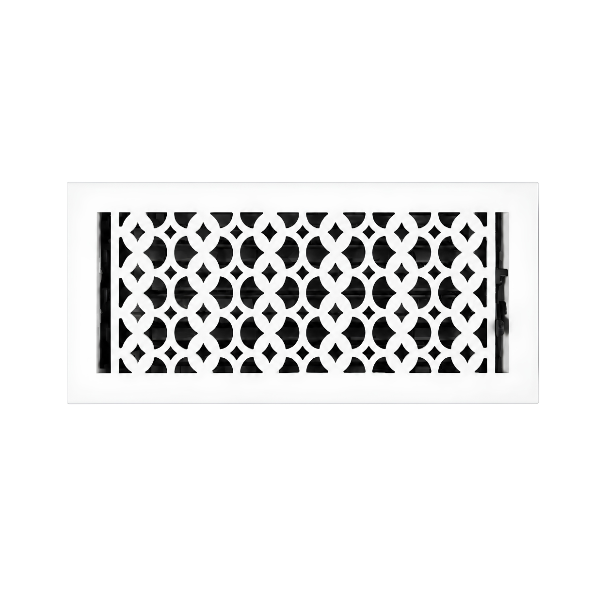 Cast Iron Floor Register 6" x 16” with Damper, Tudor Mushroom Design Vent Cover VR100