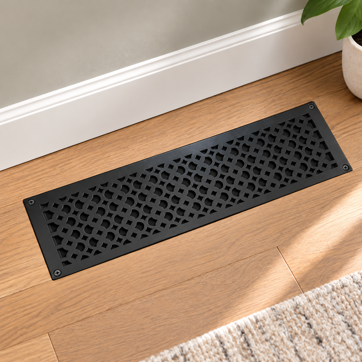 6" x 22" Air Return Grille Cast Aluminum | VR100 Tudor Mushroom Design Vent Cover | Wall, Ceiling & Floor | HVAC Register