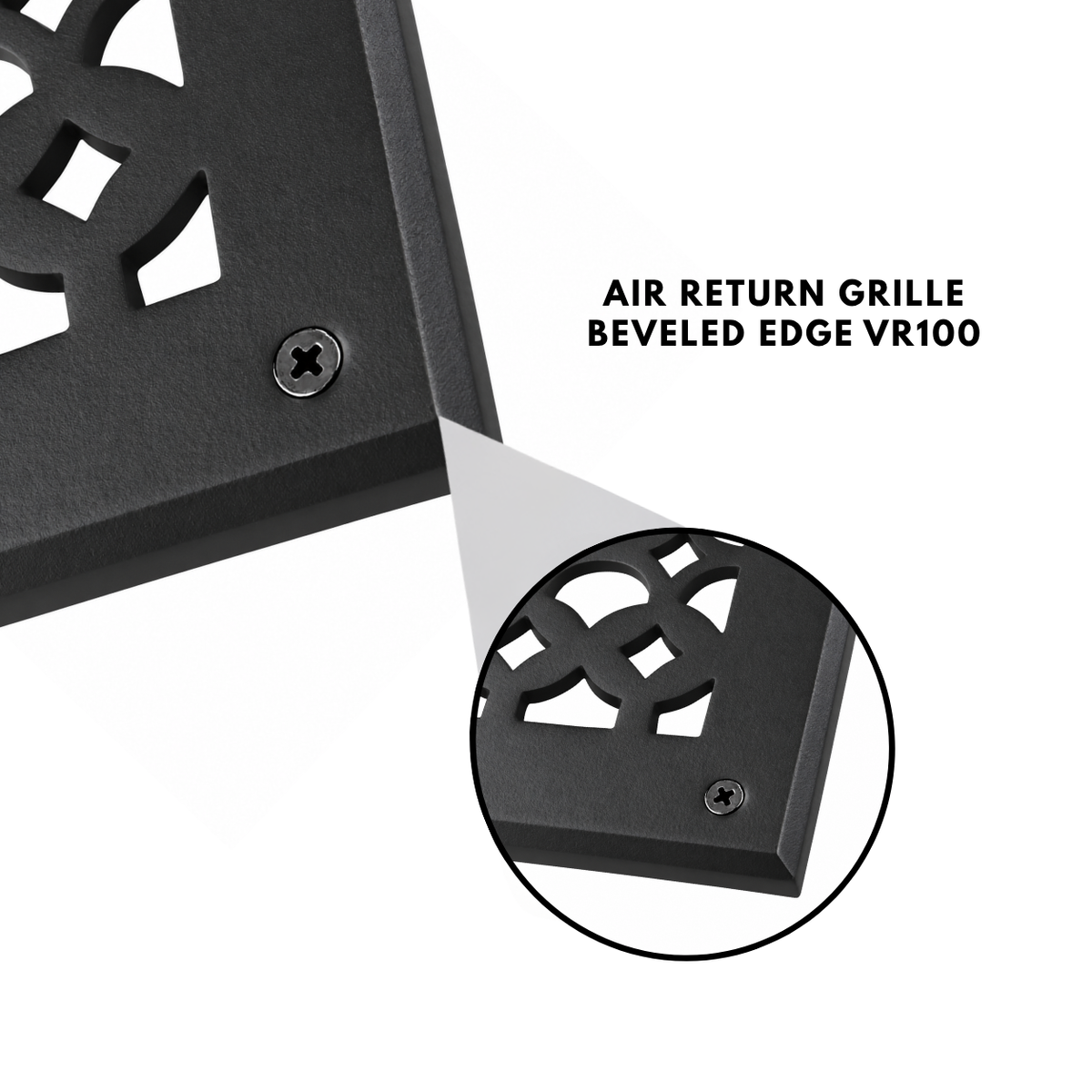 6" x 22" Air Return Grille Cast Iron | VR100 Tudor Mushroom Design Vent Cover | Wall, Ceiling & Floor | HVAC Register