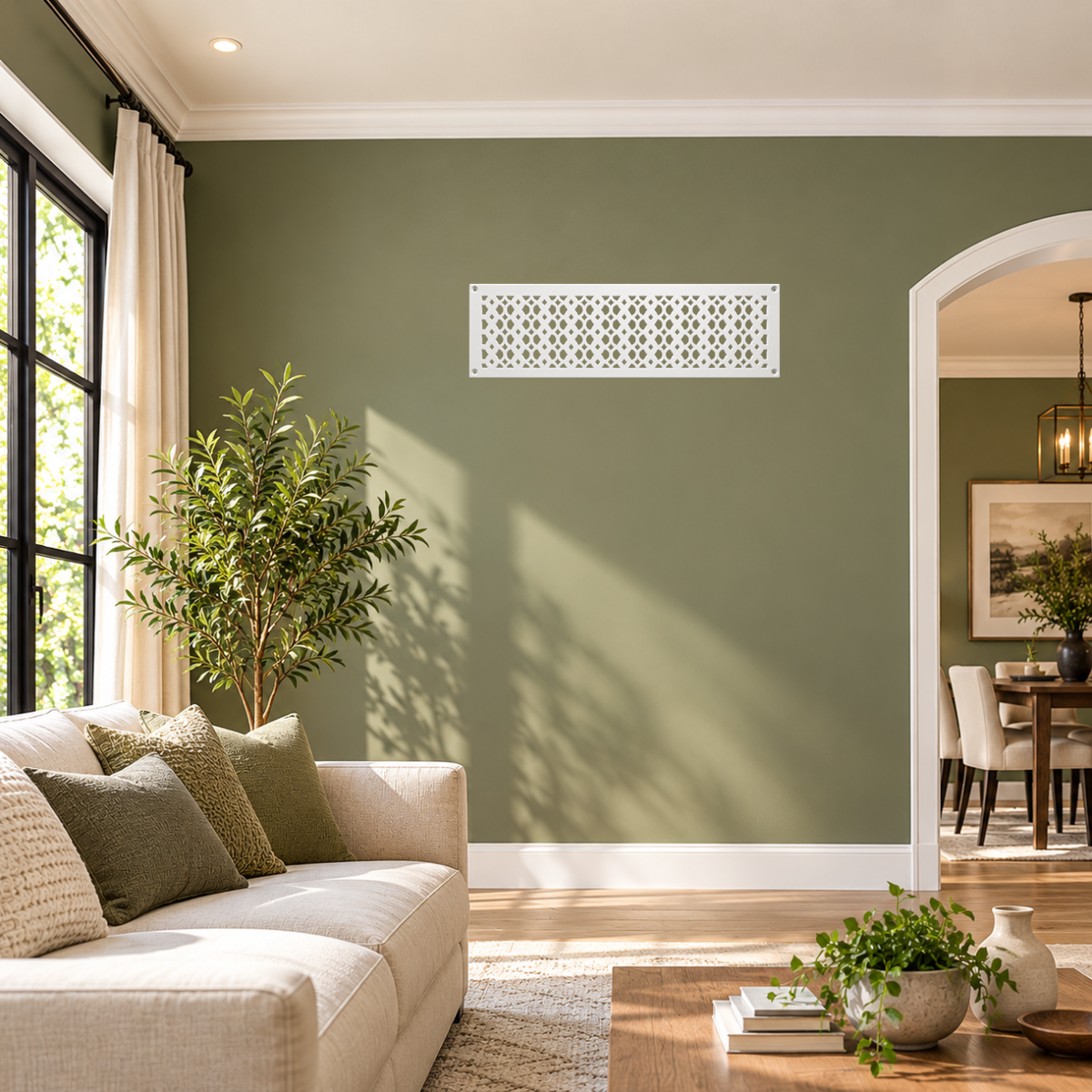 6" x 24" Air Return Grille Cast Aluminum | VR100 Tudor Mushroom Design Vent Cover | Wall, Ceiling & Floor | HVAC Register
