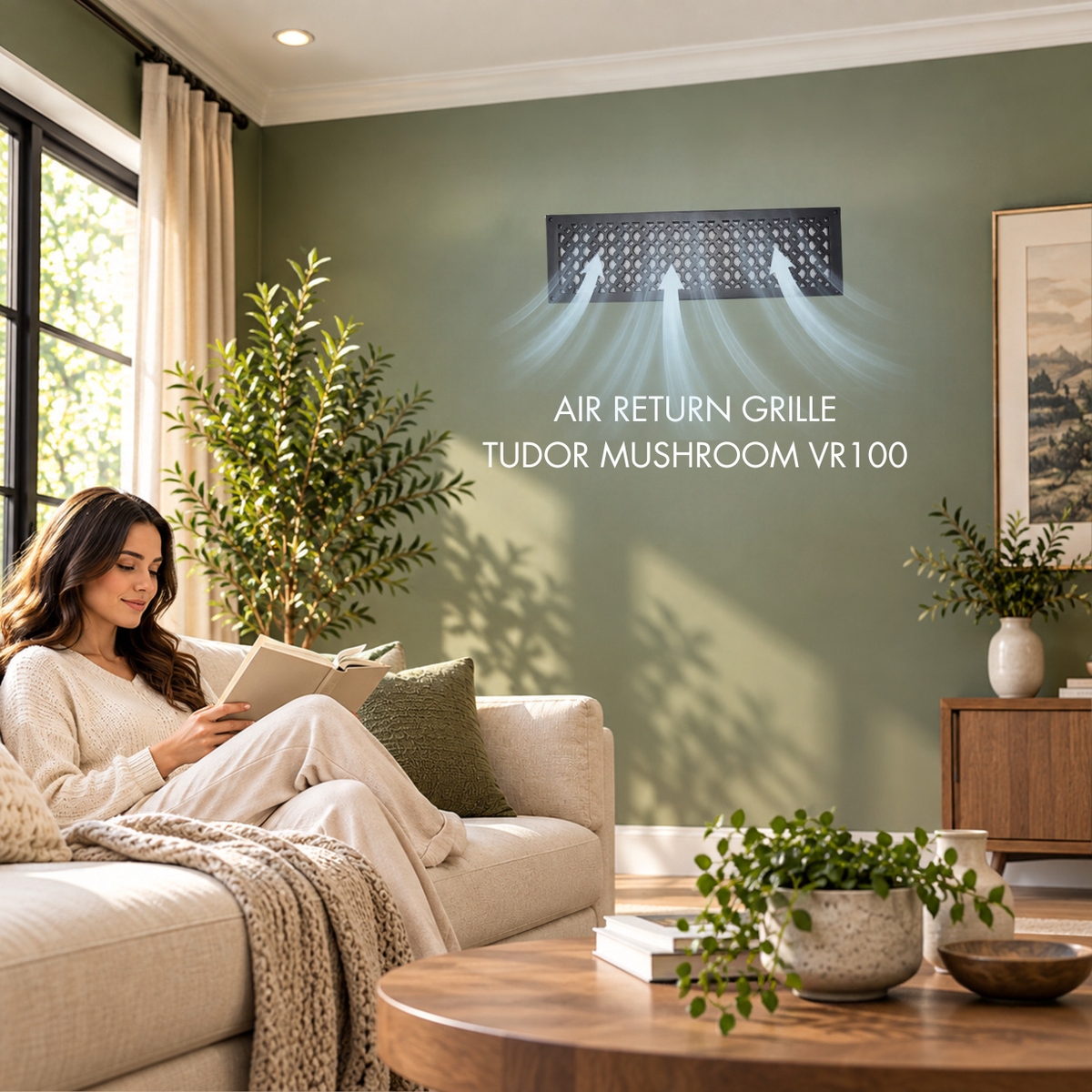 6" x 24" Air Return Grille Cast Aluminum | VR100 Tudor Mushroom Design Vent Cover | Wall, Ceiling & Floor | HVAC Register